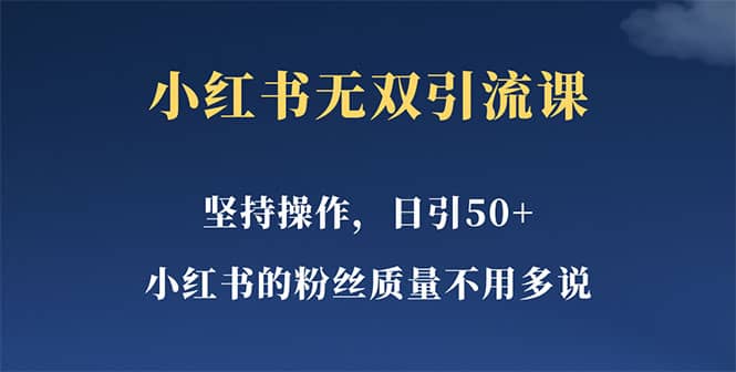 小红书无双课一天引50+女粉，不用做视频发视频，小白也很容易上手拿到结果-千寻创业网