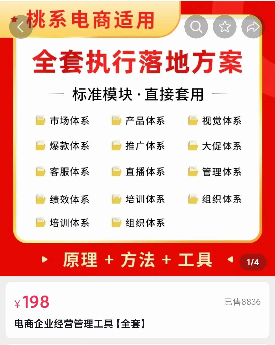 外面卖198·电商企业经营管理工具：全套执行落地方案 标准模块·直接套用-千寻创业网