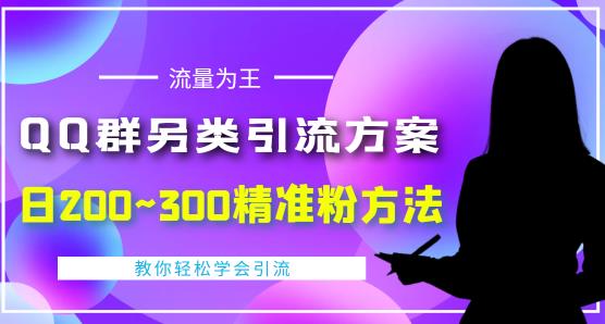 价值888的QQ群另类引流方案，半自动操作日200~300精准粉方法【视频教程】-千寻创业网