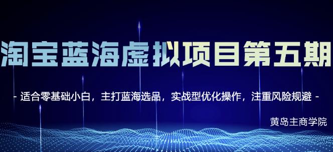 黄岛主淘宝虚拟无货源3.0+4.0+5.0，适合零基础小白，主打蓝海选品，实战型优化操作-千寻创业网