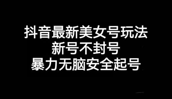 抖音最新美女号玩法，新号不封号，暴力无脑安全起号【揭秘】-千寻创业网