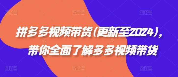 拼多多视频带货(更新至2024)，带你全面了解多多视频带货-千寻创业网