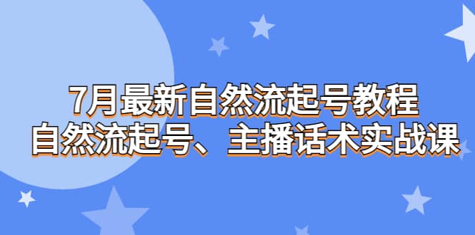 7月最新自然流起号教程，自然流起号、主播话术实战课-千寻创业网