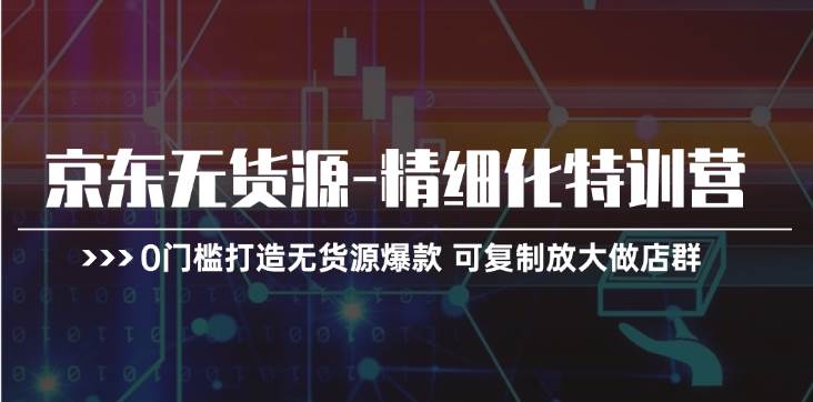 （11303期）京东无货源-精细化特训营，0门槛打造无货源爆款 可复制放大做店群-千寻创业网