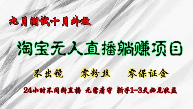 （12862期）淘宝无人直播最新玩法，九月测试十月外放，不出镜零粉丝零保证金，24小…-千寻创业网