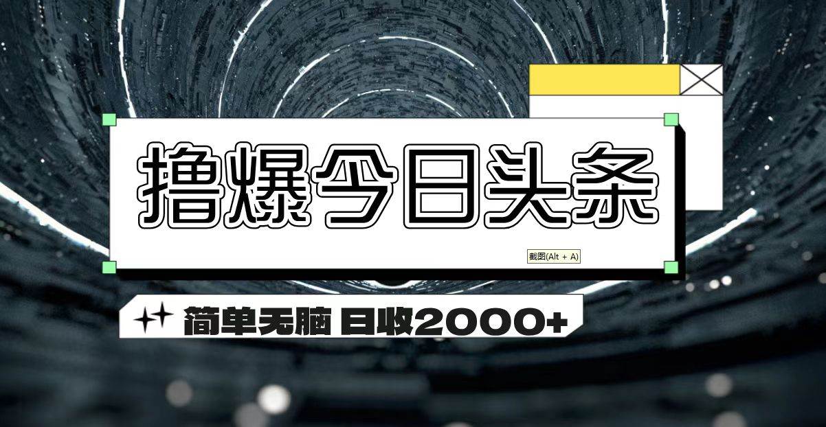 （11665期）撸爆今日头条 简单无脑操作 日收2000+-千寻创业网