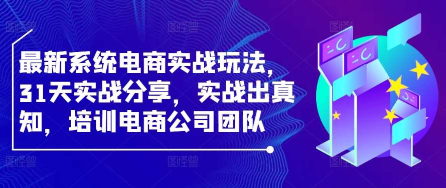 最新系统电商实战玩法，31天实战分享，实战出真知，培训电商公司团队-千寻创业网