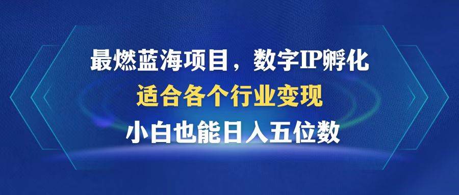 （12941期）最燃蓝海项目  数字IP孵化  适合各个行业变现  小白也能日入5位数-千寻创业网