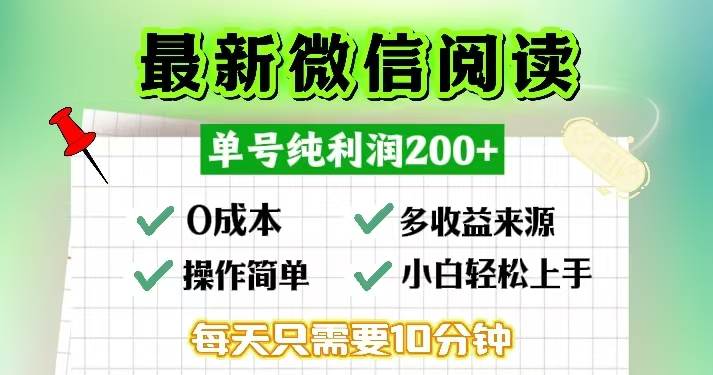 （13108期）微信阅读最新玩法，每天十分钟，单号一天200+，简单0零成本，当日提现-千寻创业网