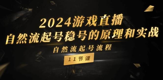 （11653期）2024游戏直播-自然流起号稳号的原理和实战，自然流起号流程（11节）-千寻创业网