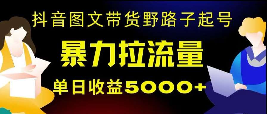 抖音图文带货暴力起号，单日收益5000+，野路子玩法，简单易上手，一部手机即可【揭秘】-千寻创业网