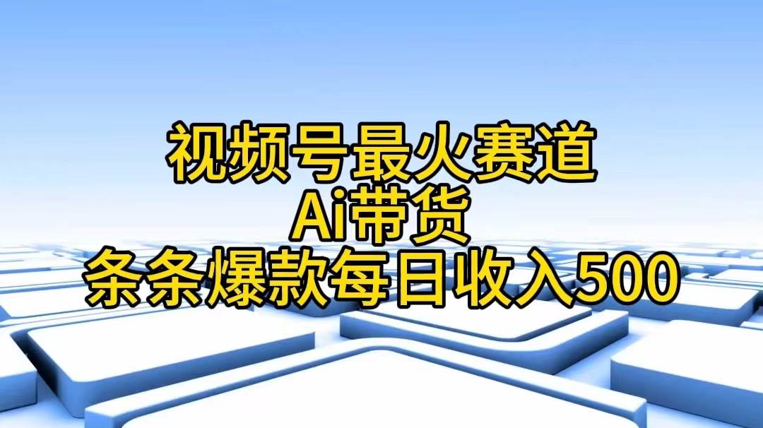 （11038期）视频号最火赛道——Ai带货条条爆款每日收入500-千寻创业网