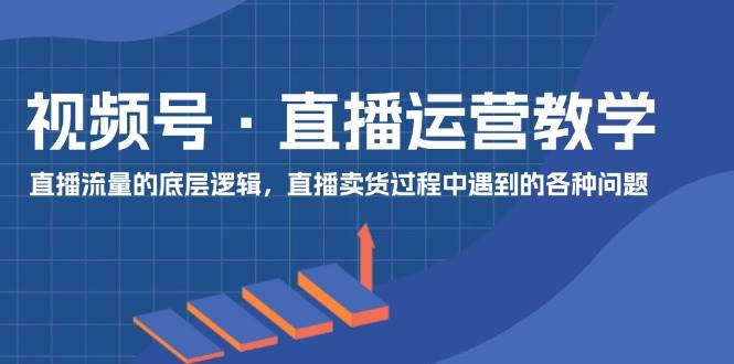 （11687期）视频号 直播运营教学：直播流量的底层逻辑，直播卖货过程中遇到的各种问题-千寻创业网