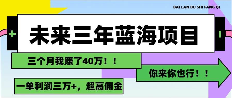 （11716期）未来三年，蓝海赛道，月入3万+-千寻创业网