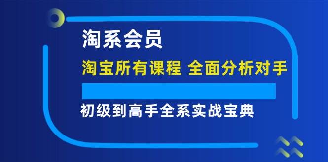 （12055期）淘系会员【淘宝所有课程，全面分析对手】，初级到高手全系实战宝典-千寻创业网