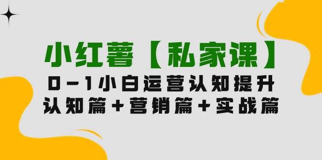 （9910期）小红薯【私家课】0-1玩赚小红书内容营销，认知篇+营销篇+实战篇（11节课）-千寻创业网