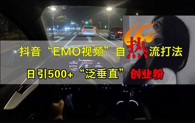 抖音EMO视频自热打法，日引500+“泛垂直”创业粉-千寻创业网