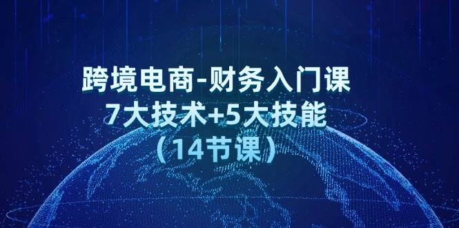 （12047期）跨境电商-财务入门课：7大技术+5大技能（14节课）-千寻创业网