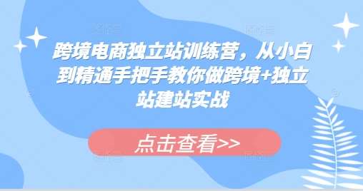 跨境电商独立站训练营，从小白到精通手把手教你做跨境+独立站建站实战-千寻创业网