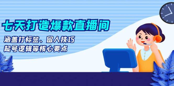 （13382期）七天打造爆款直播间：涵盖打标签、留人技巧、起号逻辑等核心要点-千寻创业网