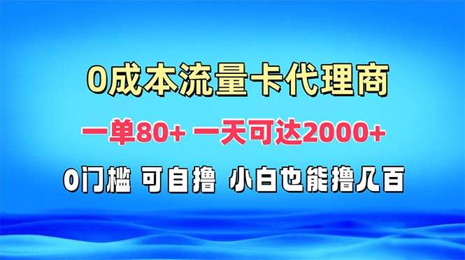 （13391期）免费流量卡代理一单80+ 一天可达2000+-千寻创业网