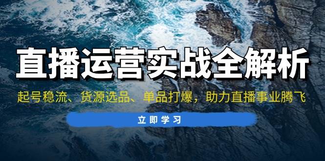 （13294期）直播运营实战全解析：起号稳流、货源选品、单品打爆，助力直播事业腾飞-千寻创业网