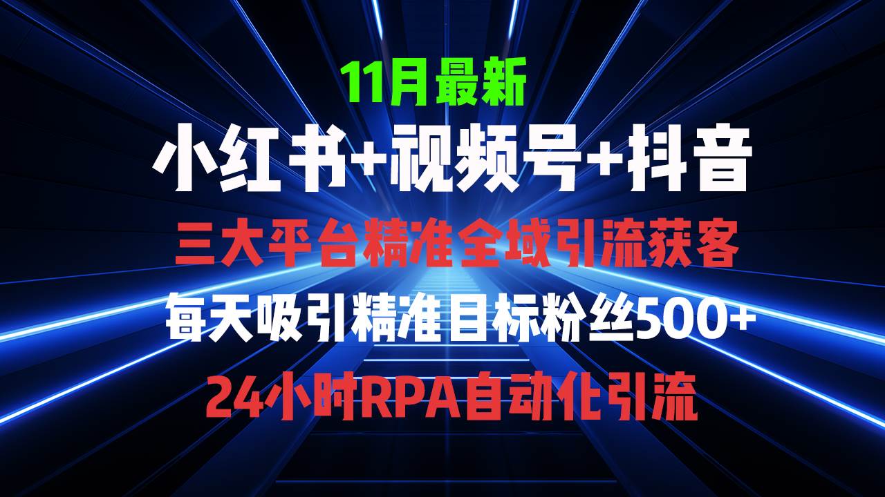 （13259期）全域多平台引流私域打法，小红书，视频号，抖音全自动获客，截流自…-千寻创业网