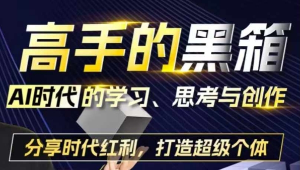 高手的黑箱：AI时代学习、思考与创作-分红时代红利，打造超级个体-千寻创业网