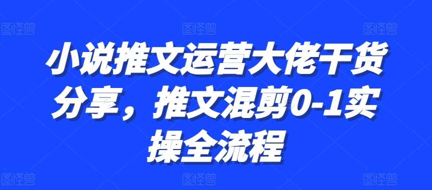 小说推文运营大佬干货分享，推文混剪0-1实操全流程-千寻创业网