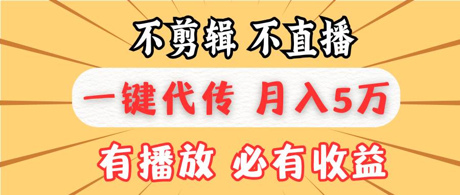 （13555期）不剪辑不直播，一键代发，月入5万懒人必备，我出视频你来发-千寻创业网