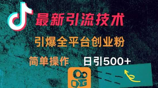 最新引流方法，引爆全平台的一个创业粉，简单操作日引300+-千寻创业网